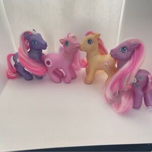Vintage My Little Pony G3 Jewel Ponies Star Dasher crystal Lace Gem Blossom